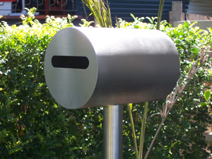 Stainless steel letterbox free-standing